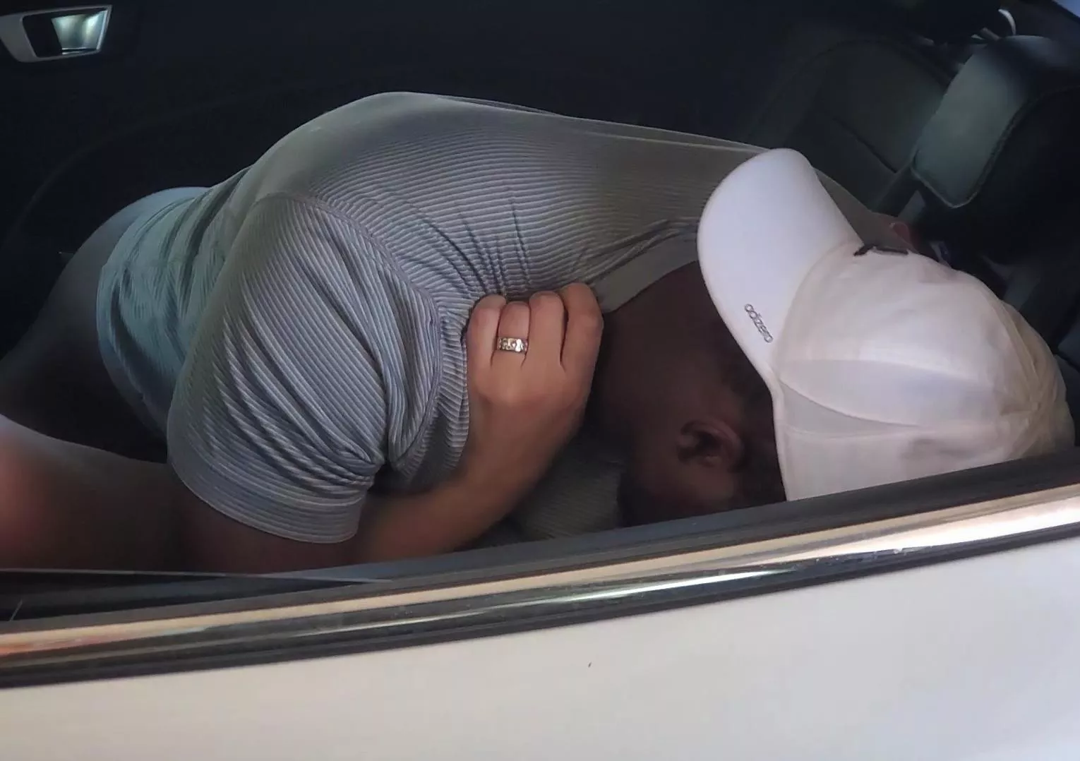 Went shopping at the mall and met a U of NM football player. Hubby found me just in time to catch him draining his huge dick all over me.