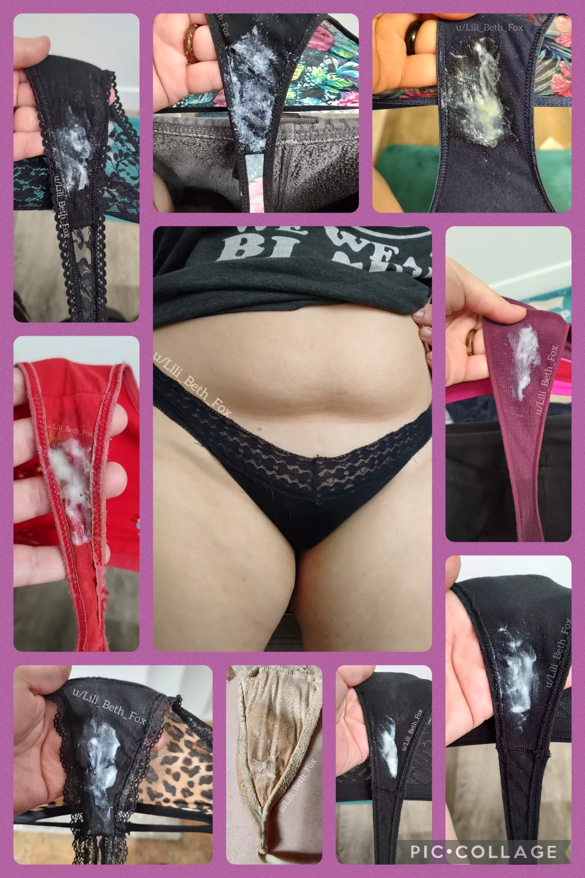 Do I get my panties wet enough for you? [OC]