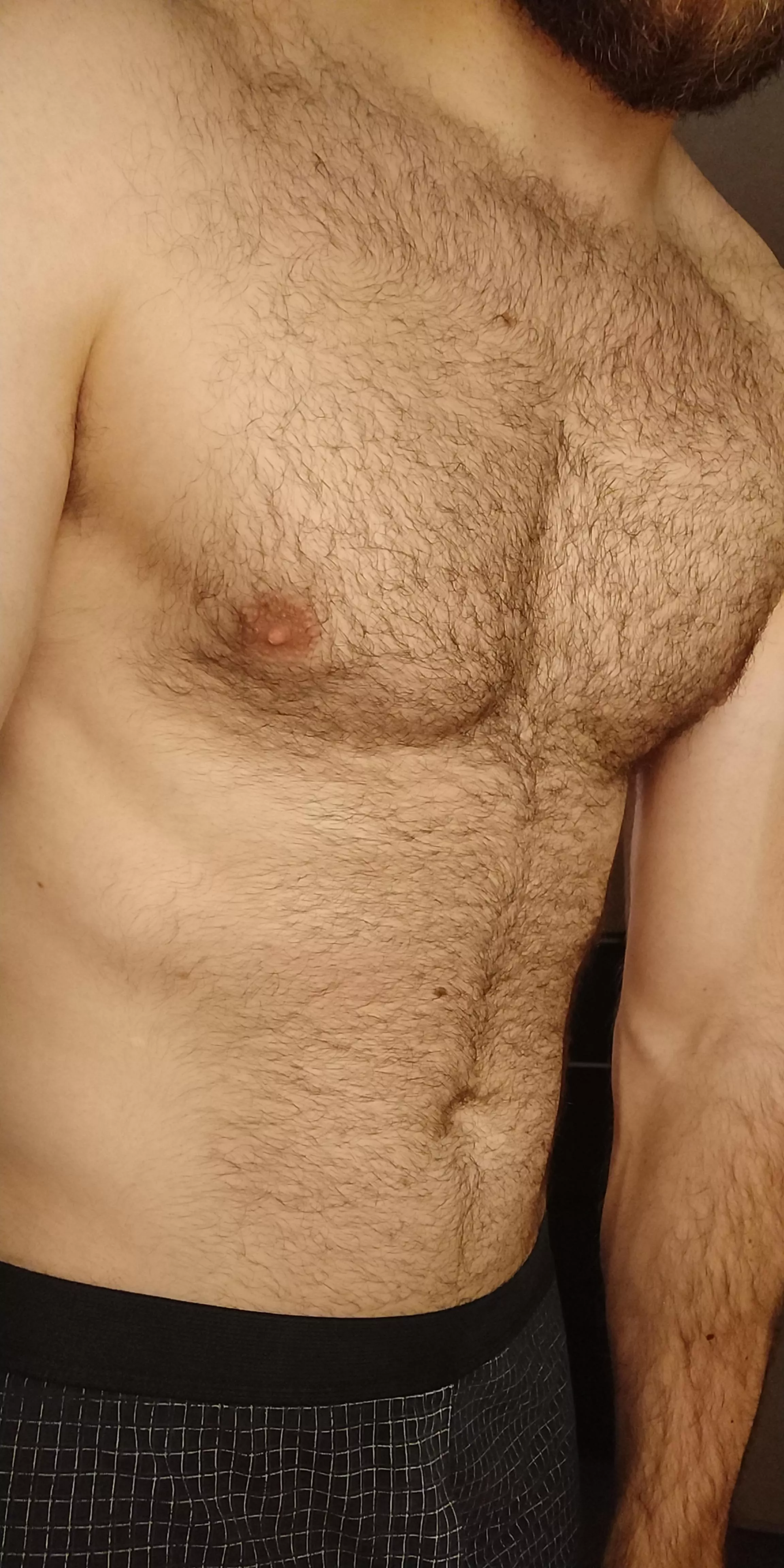 Hairy chest close-up 👀