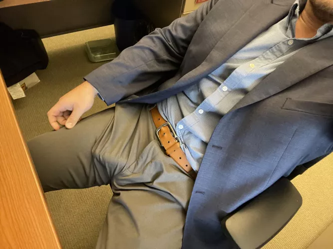 HR might want a word… Going commando at work… Didn’t plan it, but here we are. Think anyone will notice?