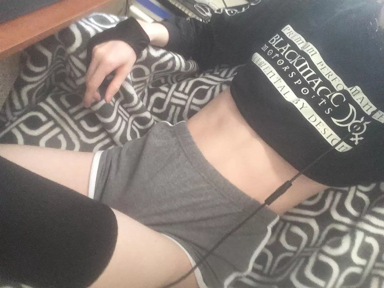 Listening to music and drawing