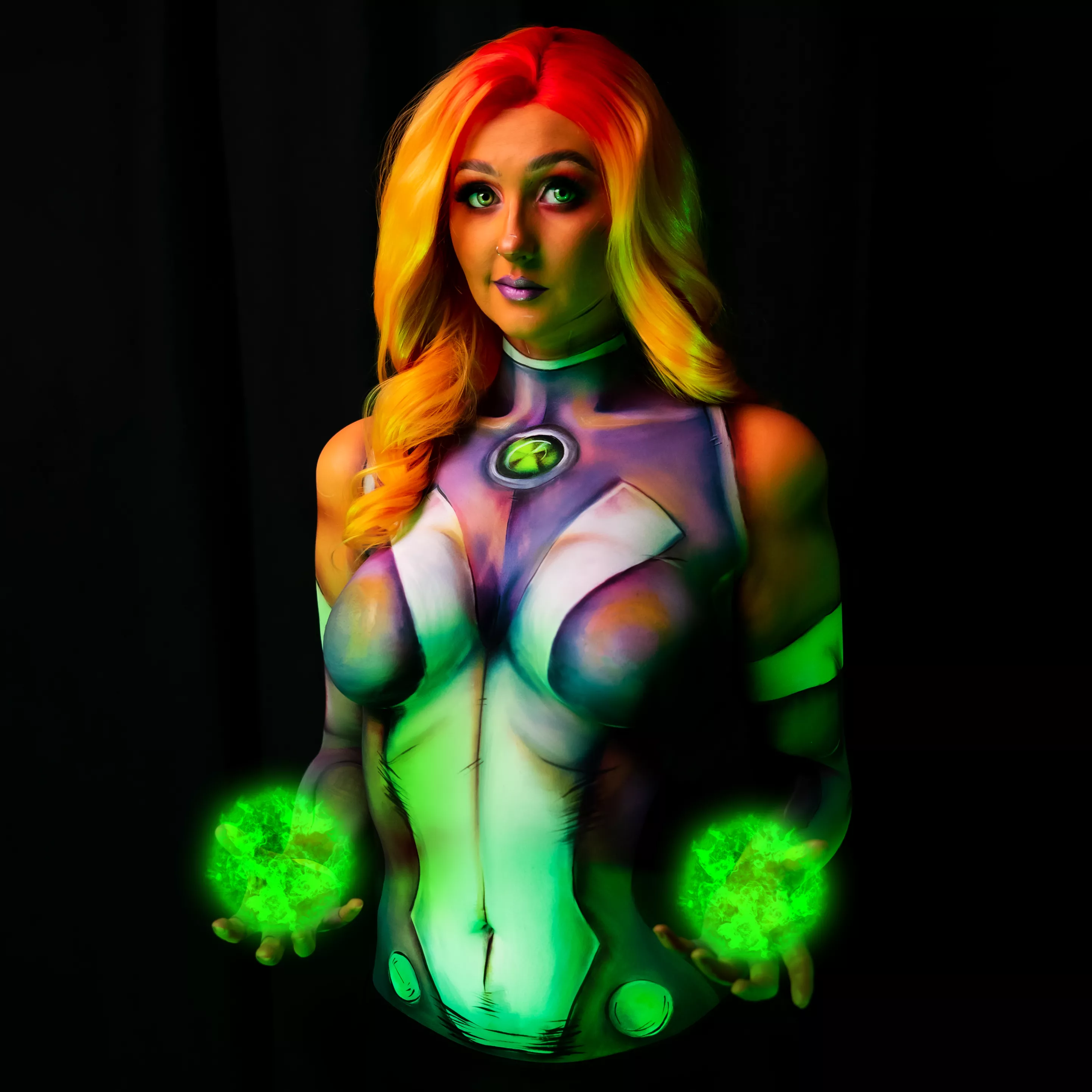 Teen Titans- Starfire bodypainted by me on myself!