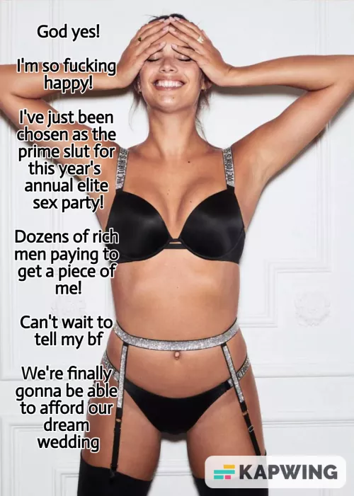 Escort girlfriend got chosen as the prime slut for this year's annual elite sex party