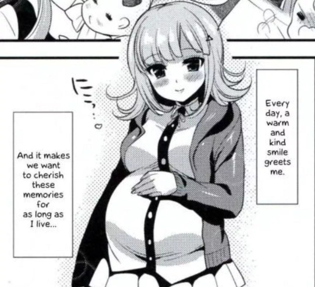 LF Mono Source: “Every day, a warm and kind smile greets me. And it makes we want to cherish these memories for as long as I live…” 1girl, jacket, pregnant, skirt, light-skinned female, shirt