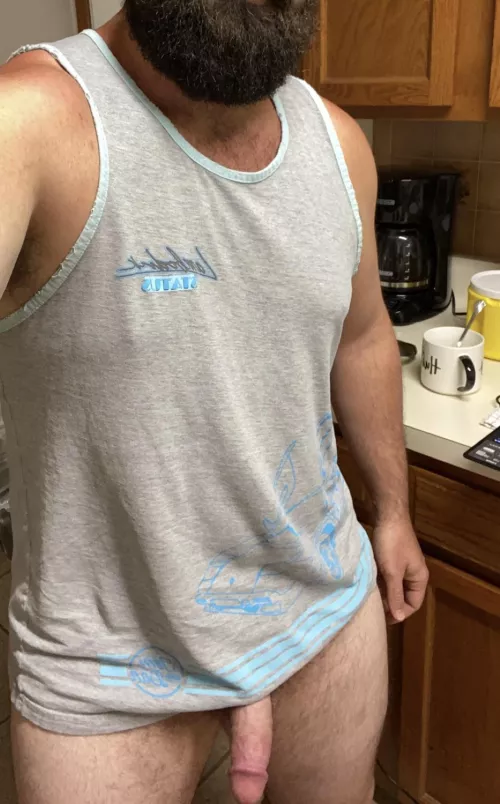 Something else is peeking other than my coffee cup 😈🍆