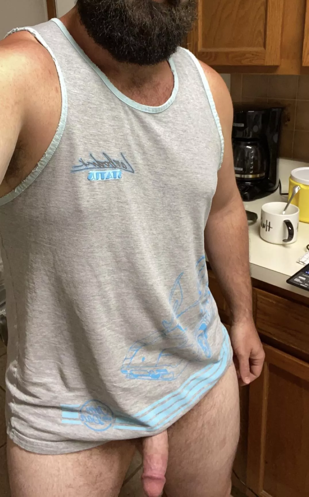 Something else is peeking other than my coffee cup 😈🍆