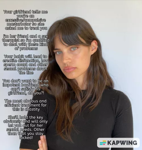 Gf's friend has an effective and easy solution for your compulsory masturbation