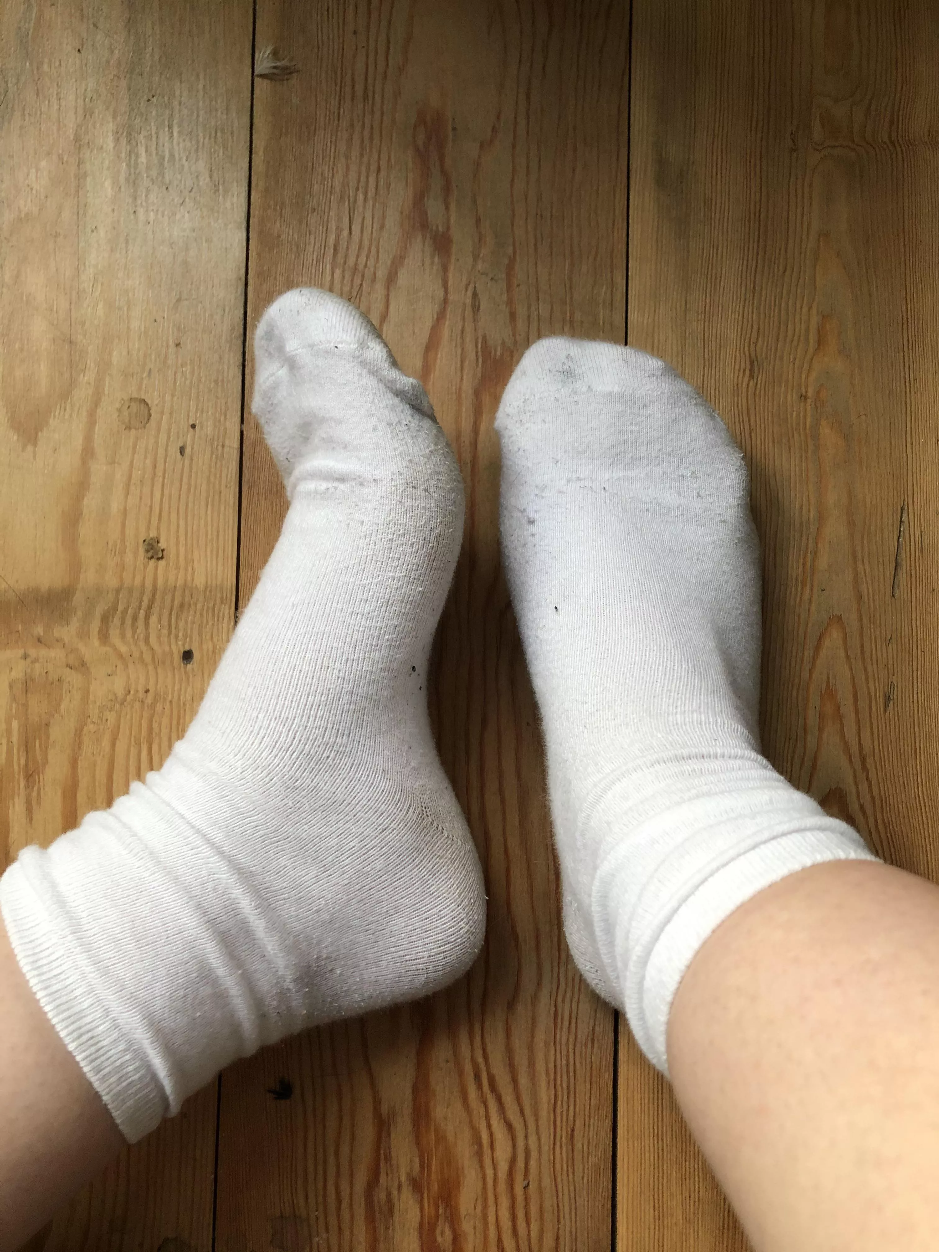 my white socks are getting nice and dirty after being on my pretty feet all day😇