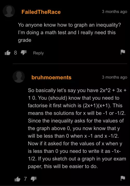 Pornhub commenters: the greatest math tutors in history.