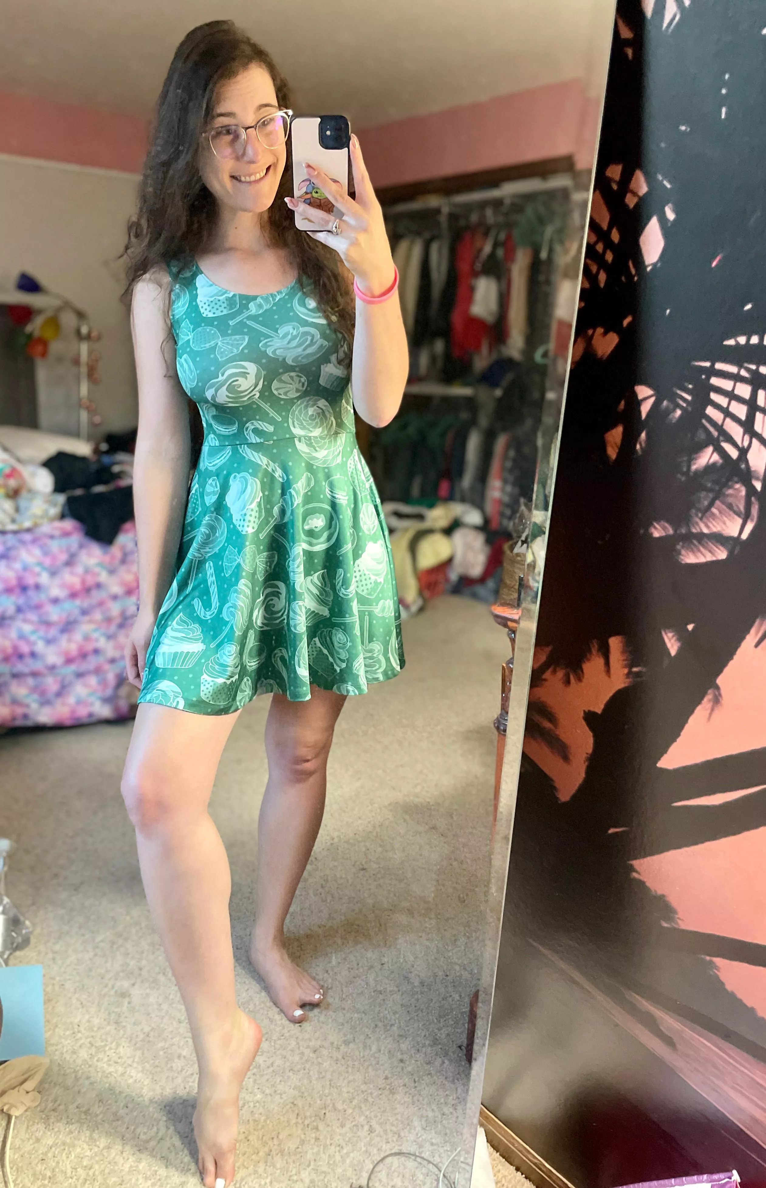 This dress is made of a silky, soft fabric. I love it!