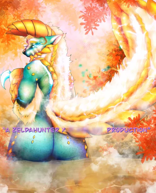 Zinogre Ass collab art (ZeldaHunterArt). In respect of my artist friend, I will not reveal their username~