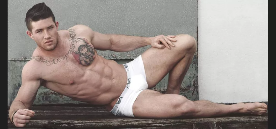 Connor wearing Armani