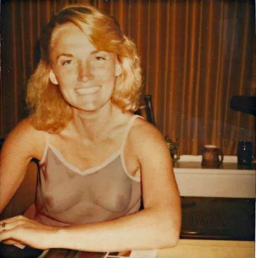 Disco era sheer top - ready to head out for the evening...