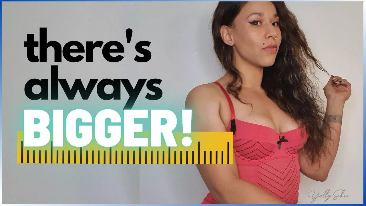 Just a reminder - no matter what size pr*ck you have, there's always going to be bigger so you...will always be valid for small penis humiliation! Have a good weekend if that fact bobbing about in mind! 😈 [domme] [oc]