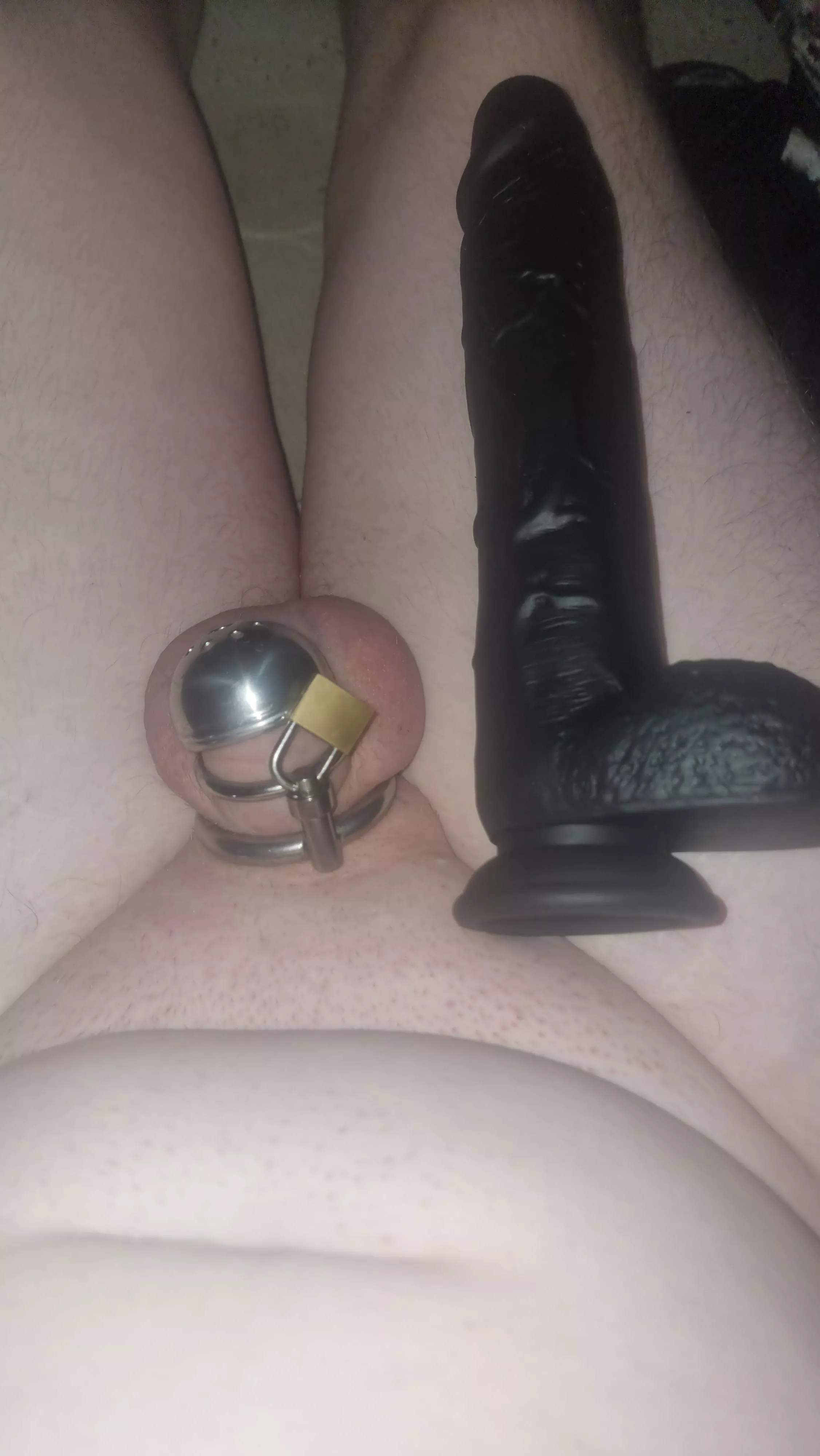 look how small my clitty is compared to a real dick!