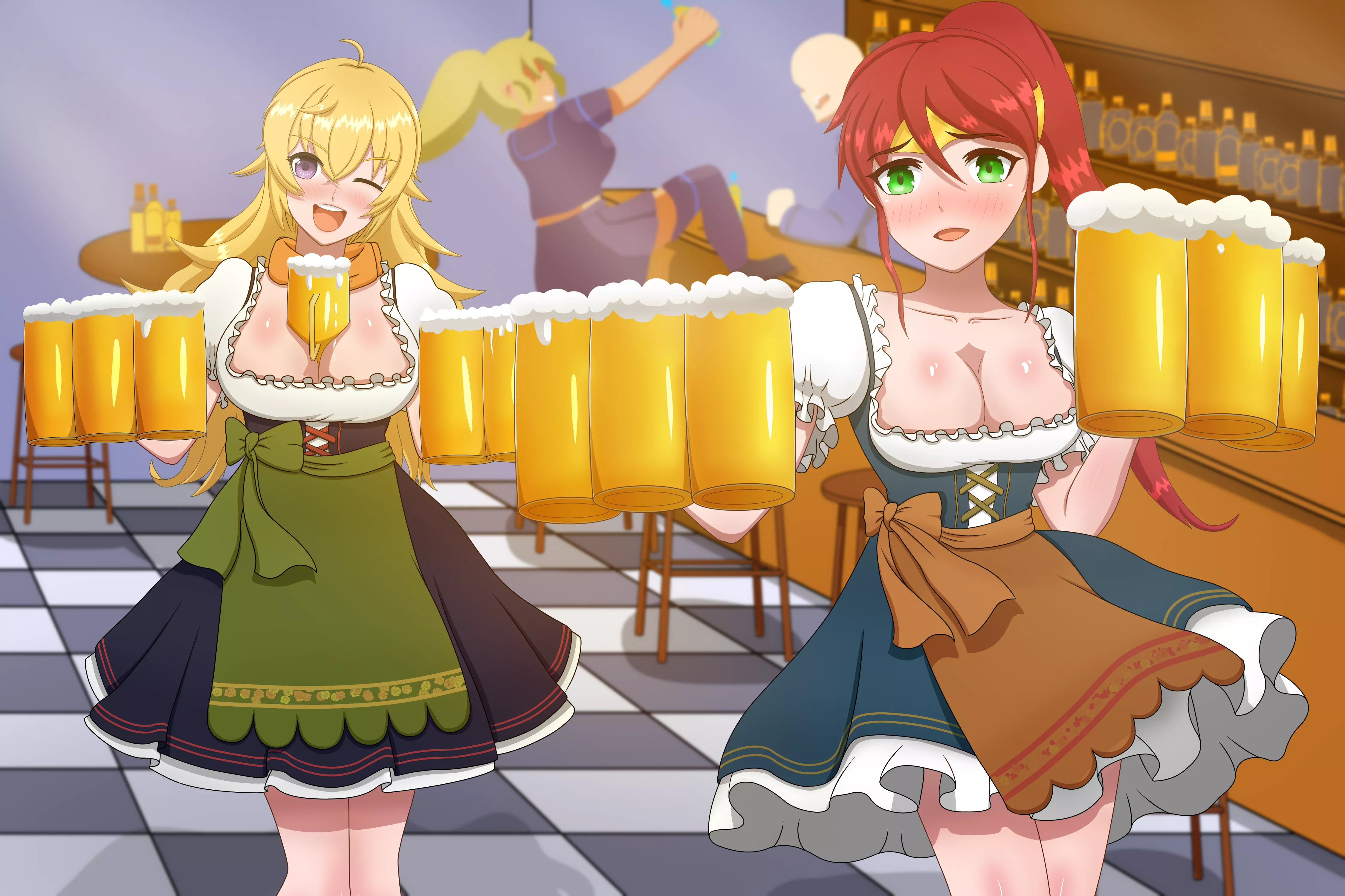 Rwby oktoberfest girls (nekkroz7) [rwby] commissioned by darkrobbe1
