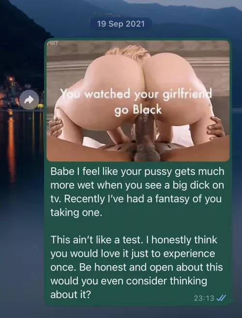 Thoughts on this type of message. I sent it to my wife.