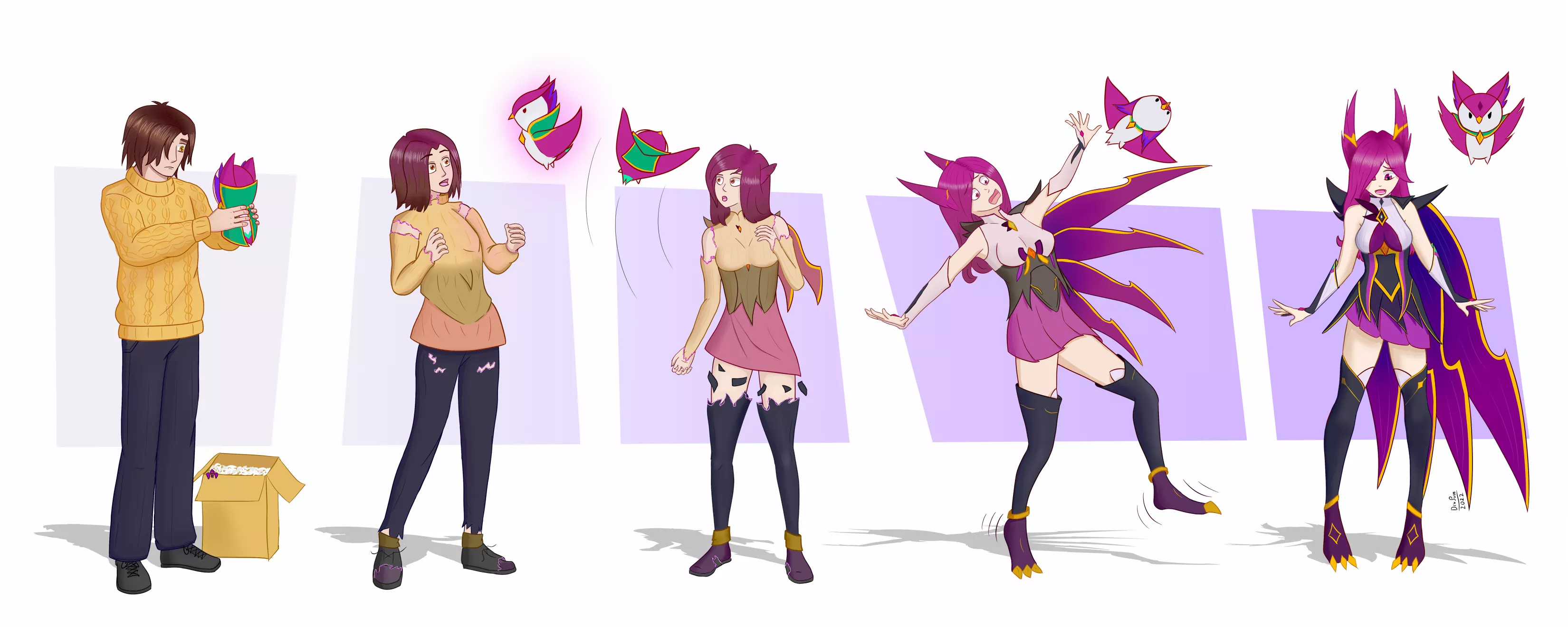 Xayah TG [MTF/TGTF; Twinning/Character TF][League of Legends]