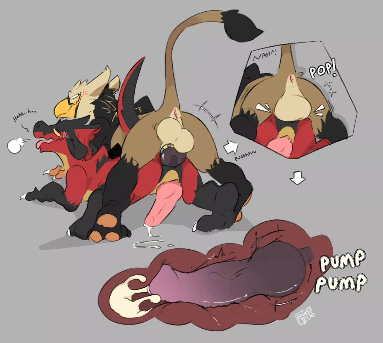 Gryphon & Dragon (SodaaCaps)