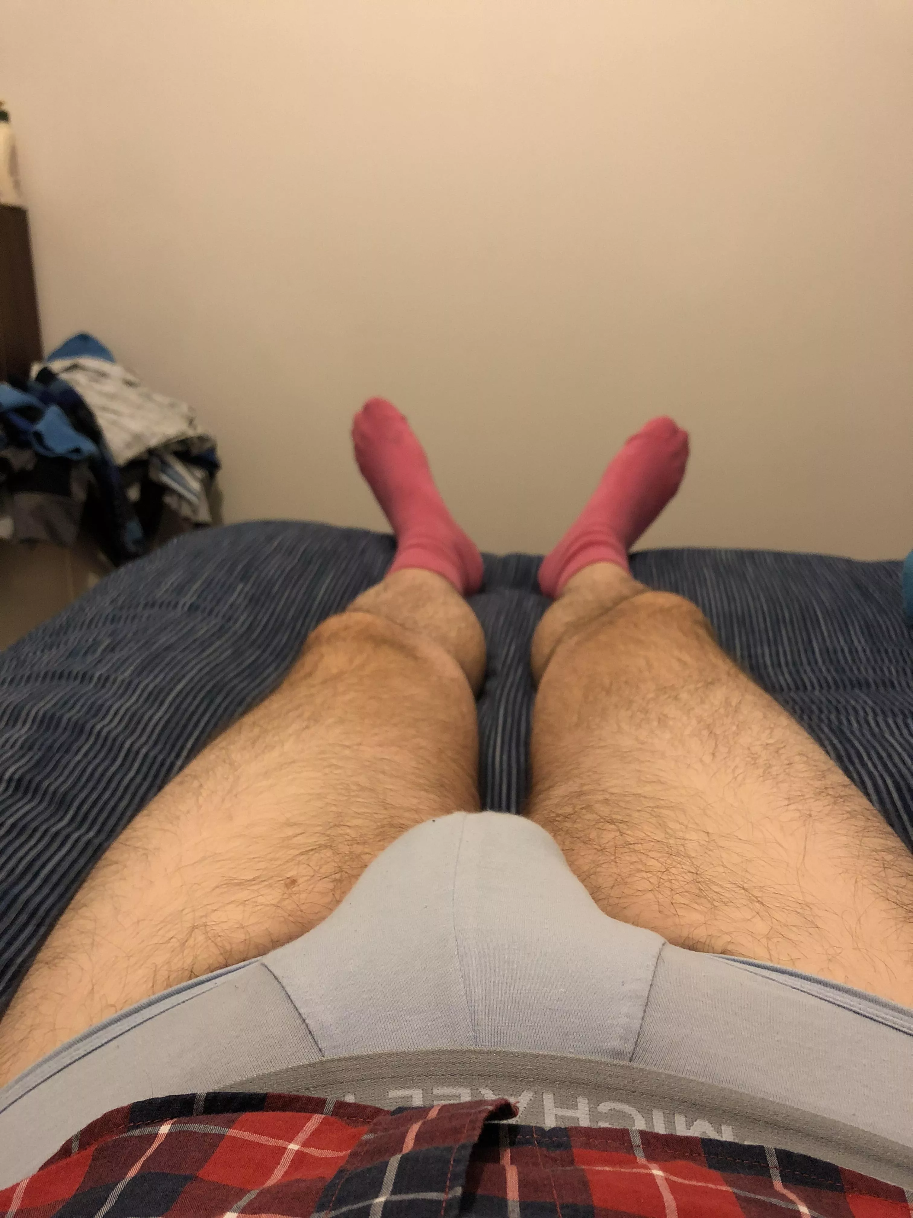 Home after a very long and busy day (past 9pm where I am) and all I want to do is go to sleep. I probably should have taken my pink socks off before taking this picture (41)