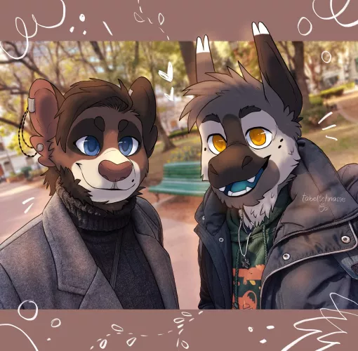 selfie drawover! we met irl again after 3 years :’)