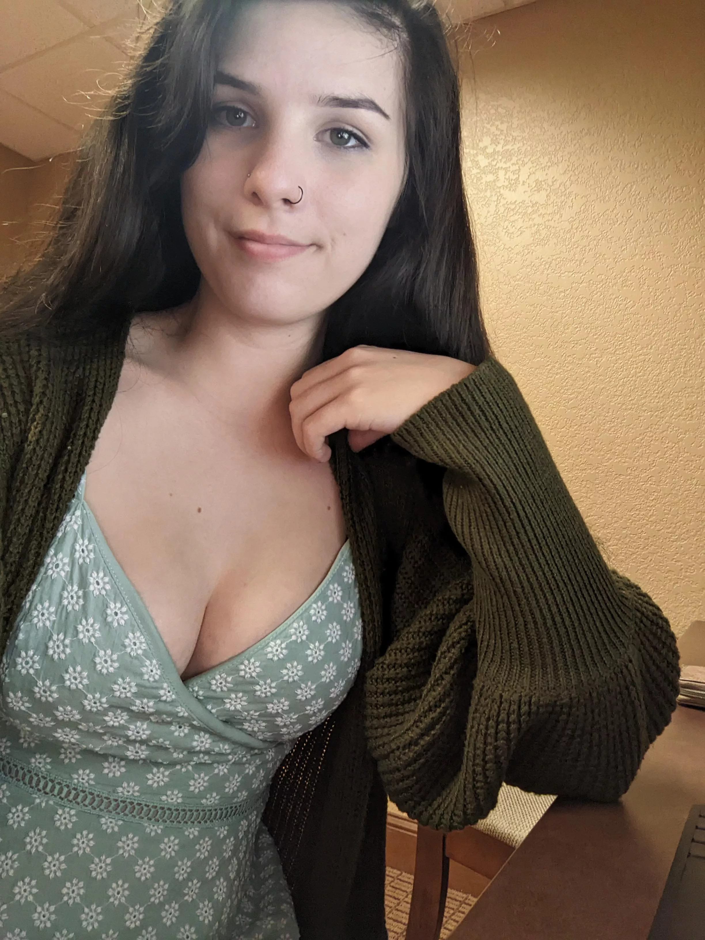 thinking the guys in the office will appreciate me not wearing a bra today