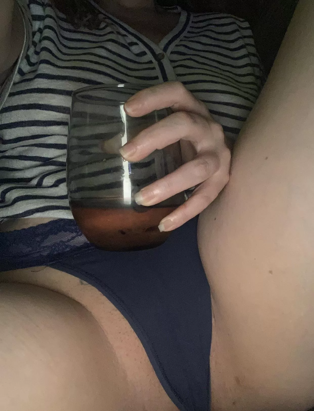 Wine, side lips, Netflix and chill.