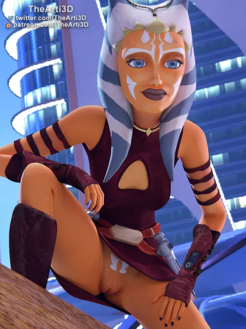 Ahsoka upskirt pussy flashing. Part 2 (TheArti3D)