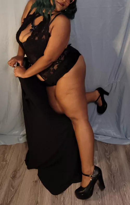 all dressed in black.