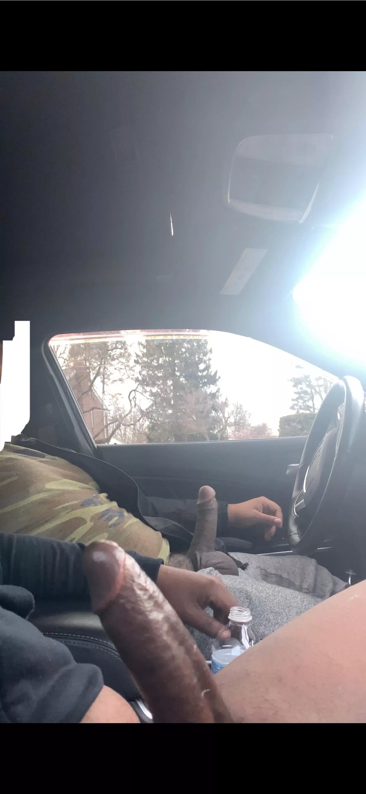 At the park jerking in my car and this random fat dick joined me ( penny pac park )