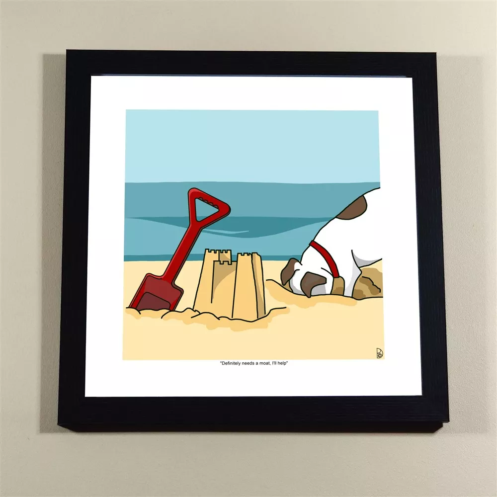 'Definitely needs a moat, I'll help' - Original art print