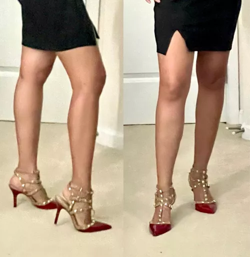 I always wear these red heels when I’m wearing either black or white especially at work.