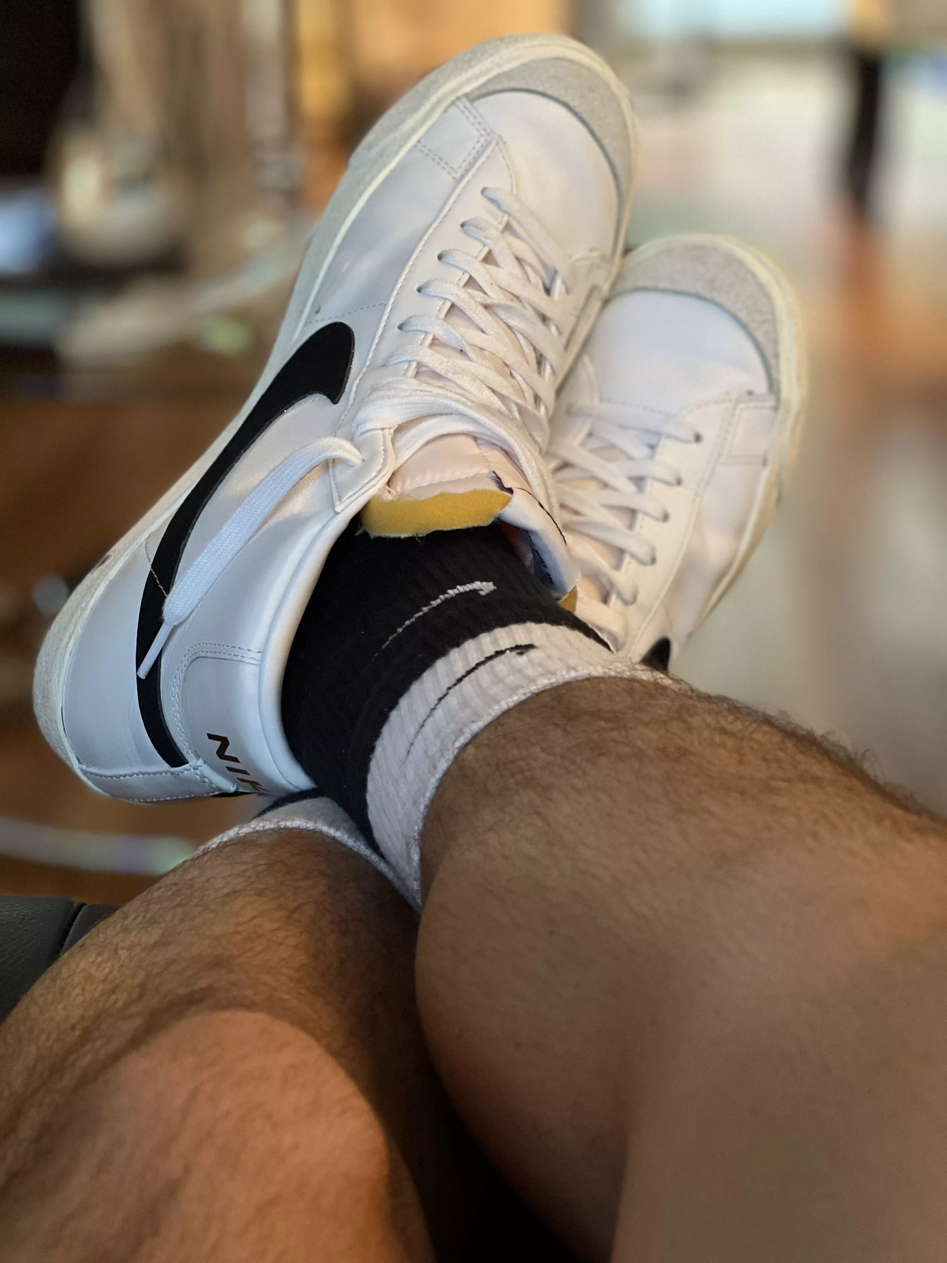 I just know my socks smell really strong. They’ve been trapped inside my sneaks for 3 days now. 😅 Can you handle the scent? Only one way to find out. 😈