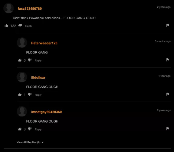 The dildo had a red and black color the same design as Pewdiepie headphones