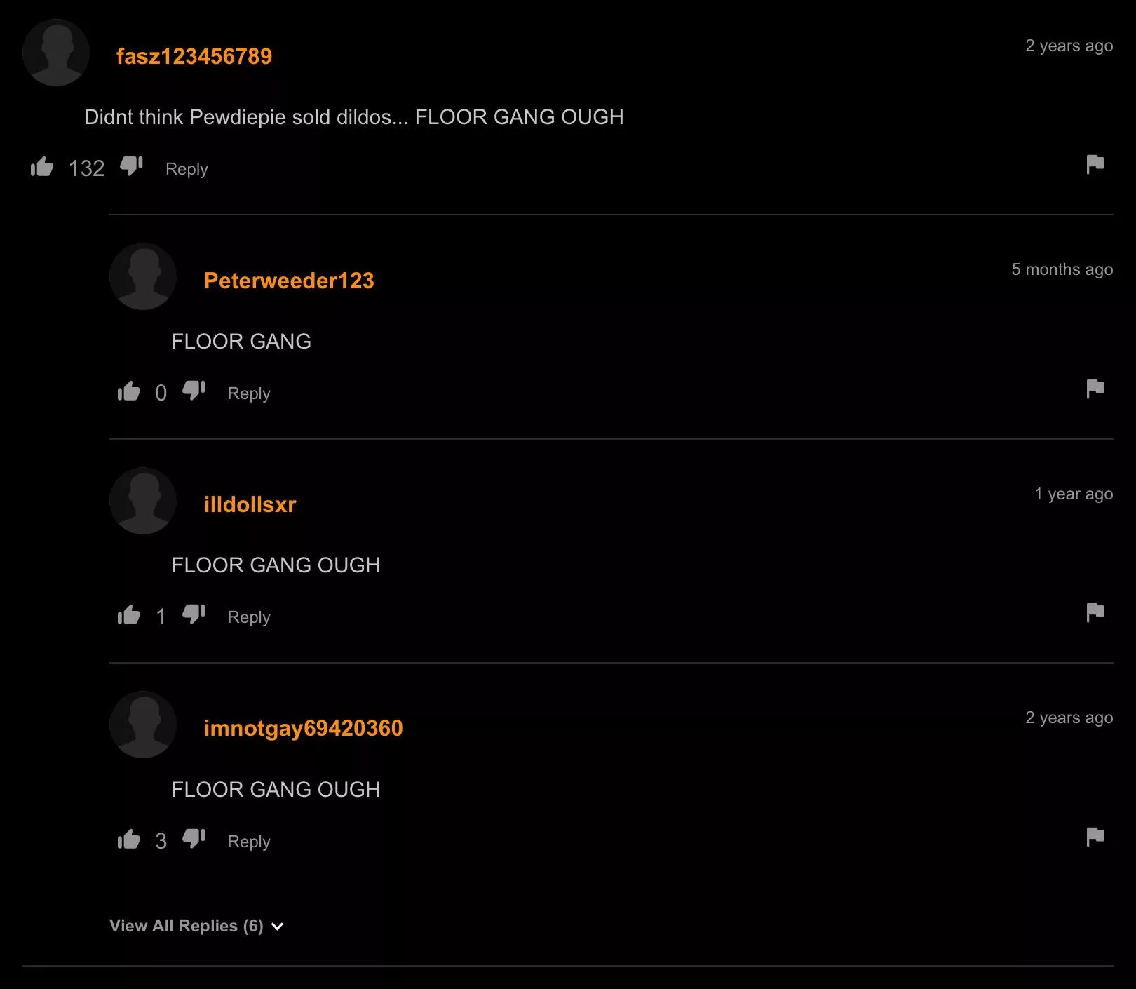 The dildo had a red and black color the same design as Pewdiepie headphones