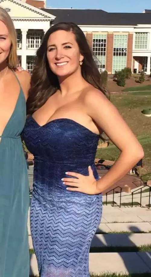 Tight blue dress