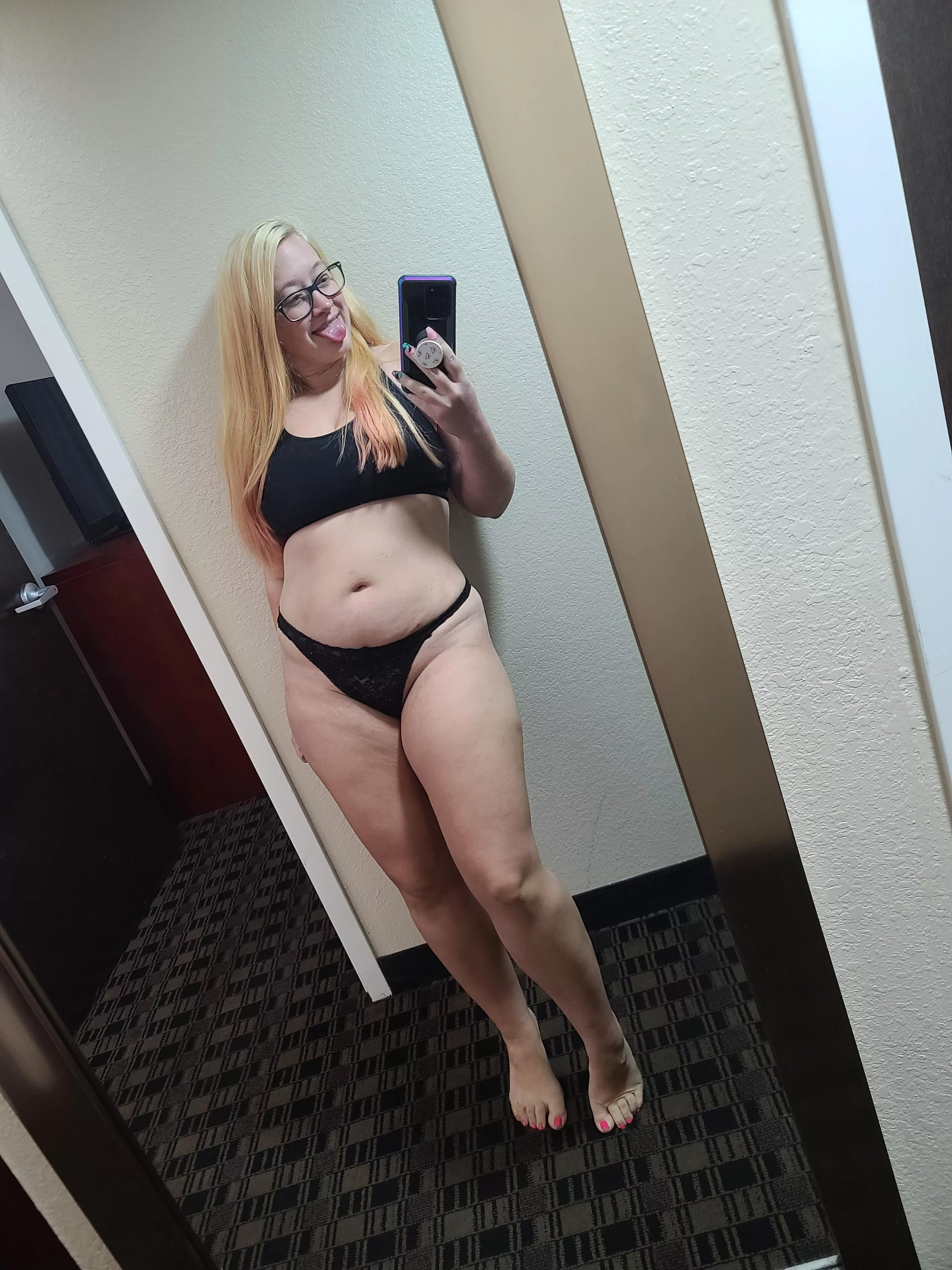 Having blonde hair makes me want to wear black even more. I have a problem. lol