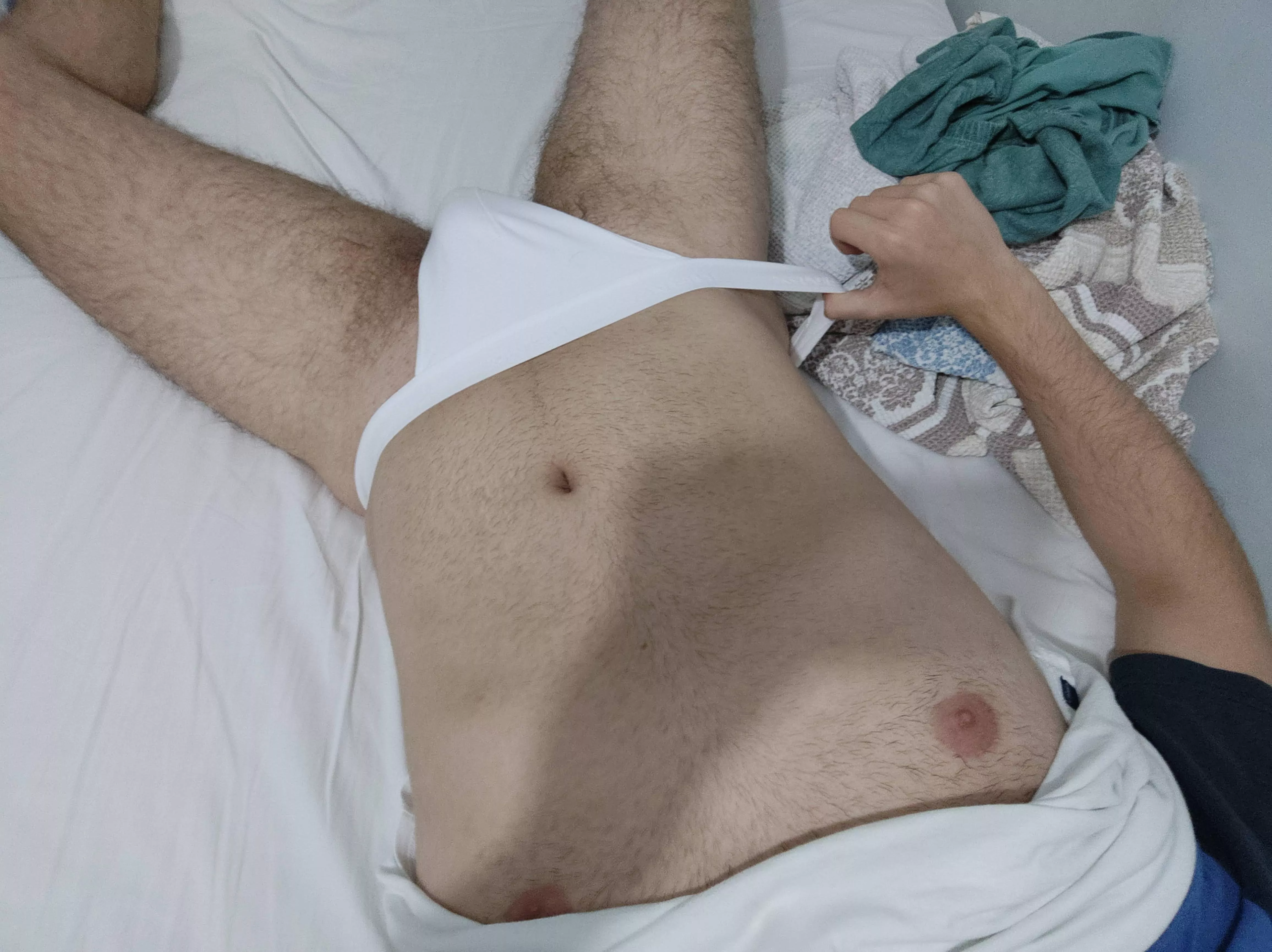 Struggling to take things off of me. Would you help me out?