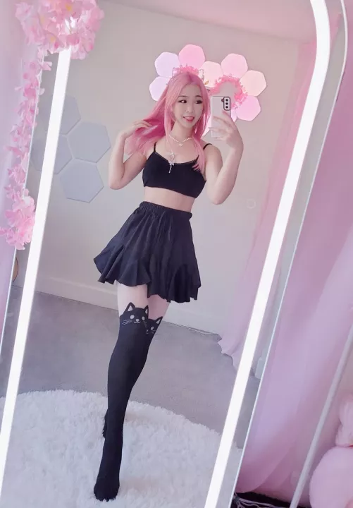 Cute in thigh highs
