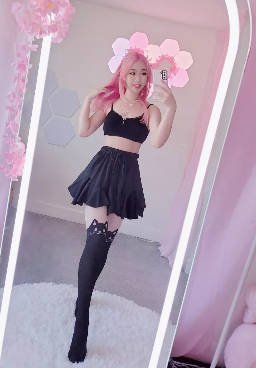 Cute in thigh highs