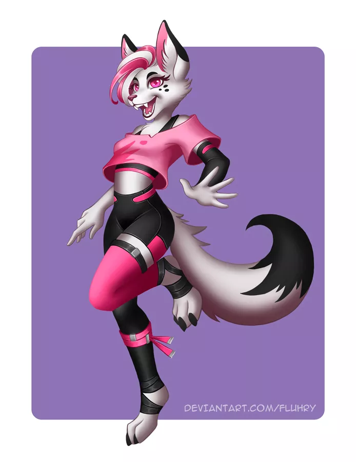 Finally got some time to redesign my lovely OC, Fluhry! (Art by me)