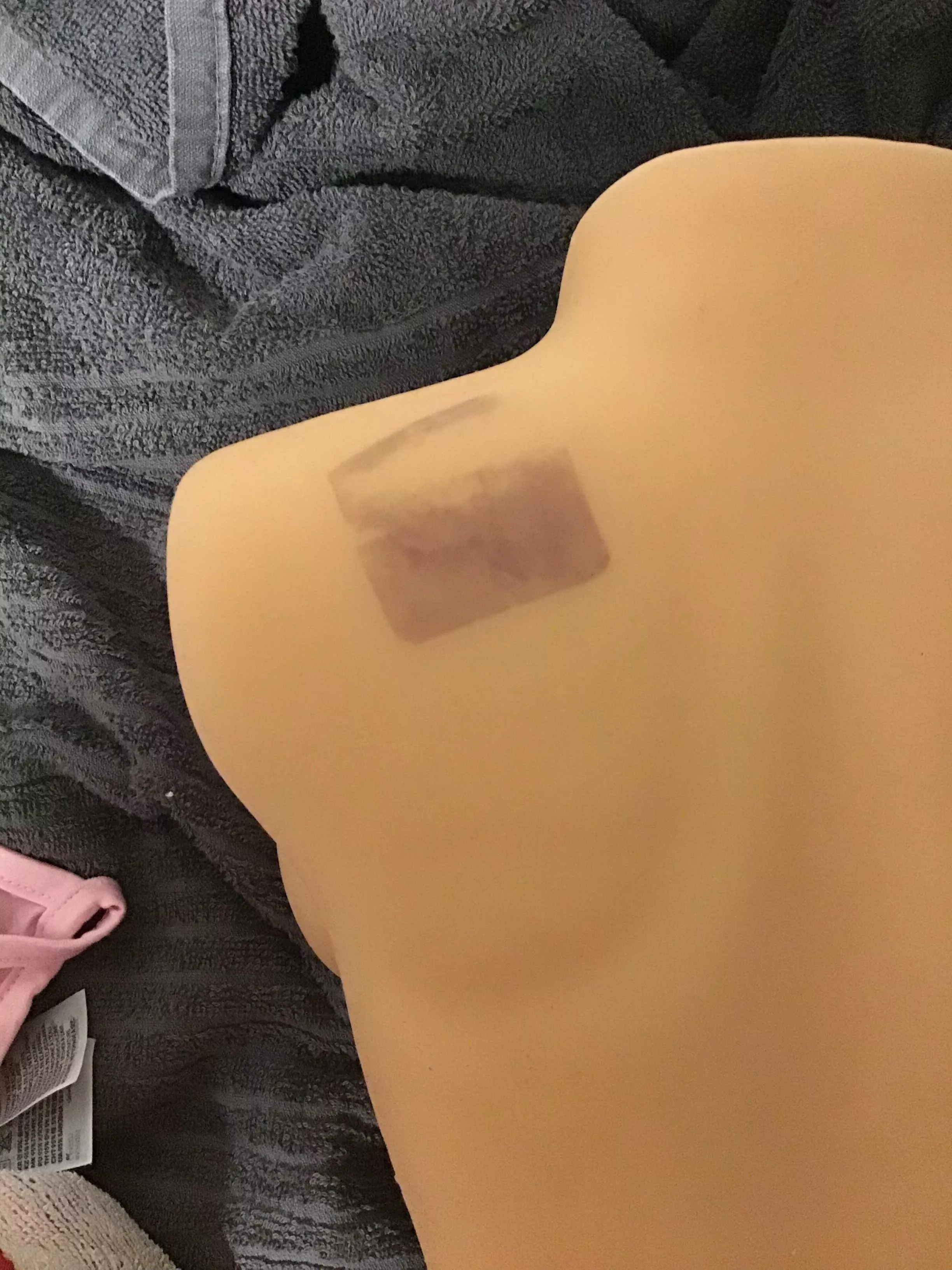 I think my TPE torso have been laying on a barcode in her box. Are there anyway to remove it or did I just tattoo her? I tried water and fleshlight wash, but it didn’t do anything
