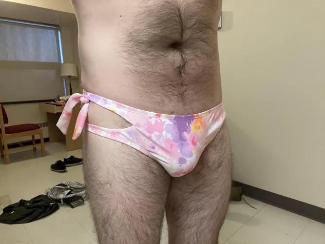 Really thinking about wearing these to the pool. How obvious is it that I’m wearing a bikini and not a Speedo?