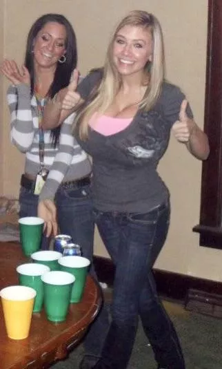 She has large…..cups