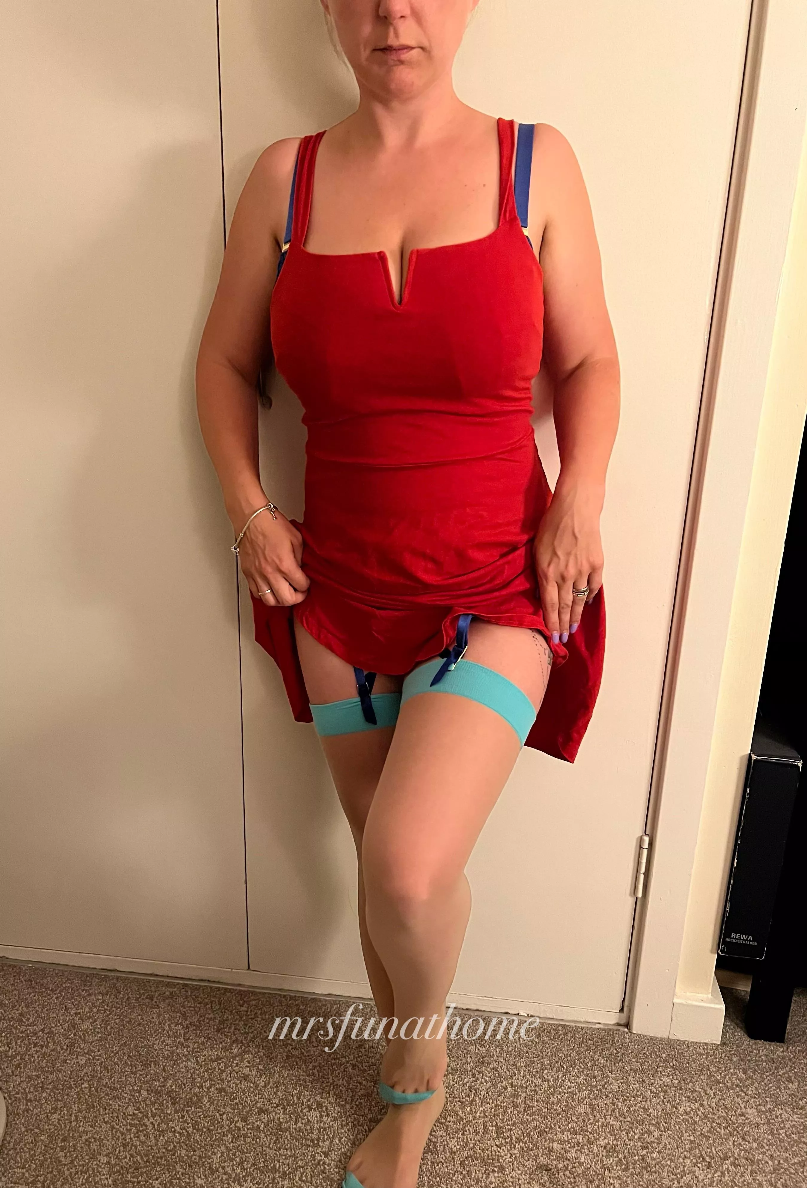 When it’s a bit too cold for nothing underneath a sundress may as well sexy it up