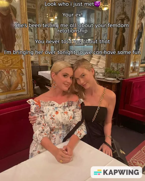 Your gf met your ex and the ex told her all about your previous femdom relationship so now the gf is bringing her over tonight to have some fun😈