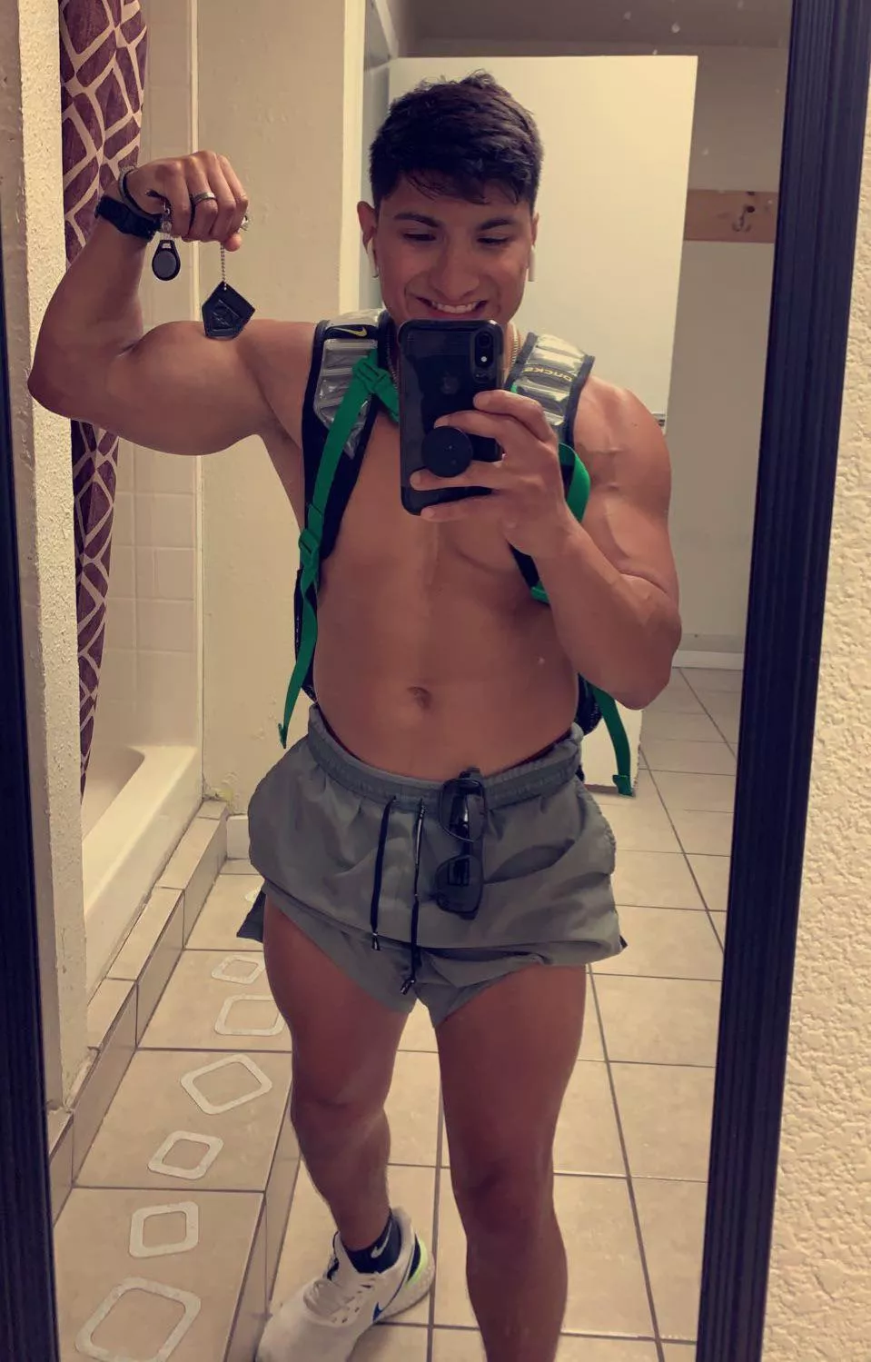 Horny & PM’s opened. Just finished our workout. What’re you doing to me?