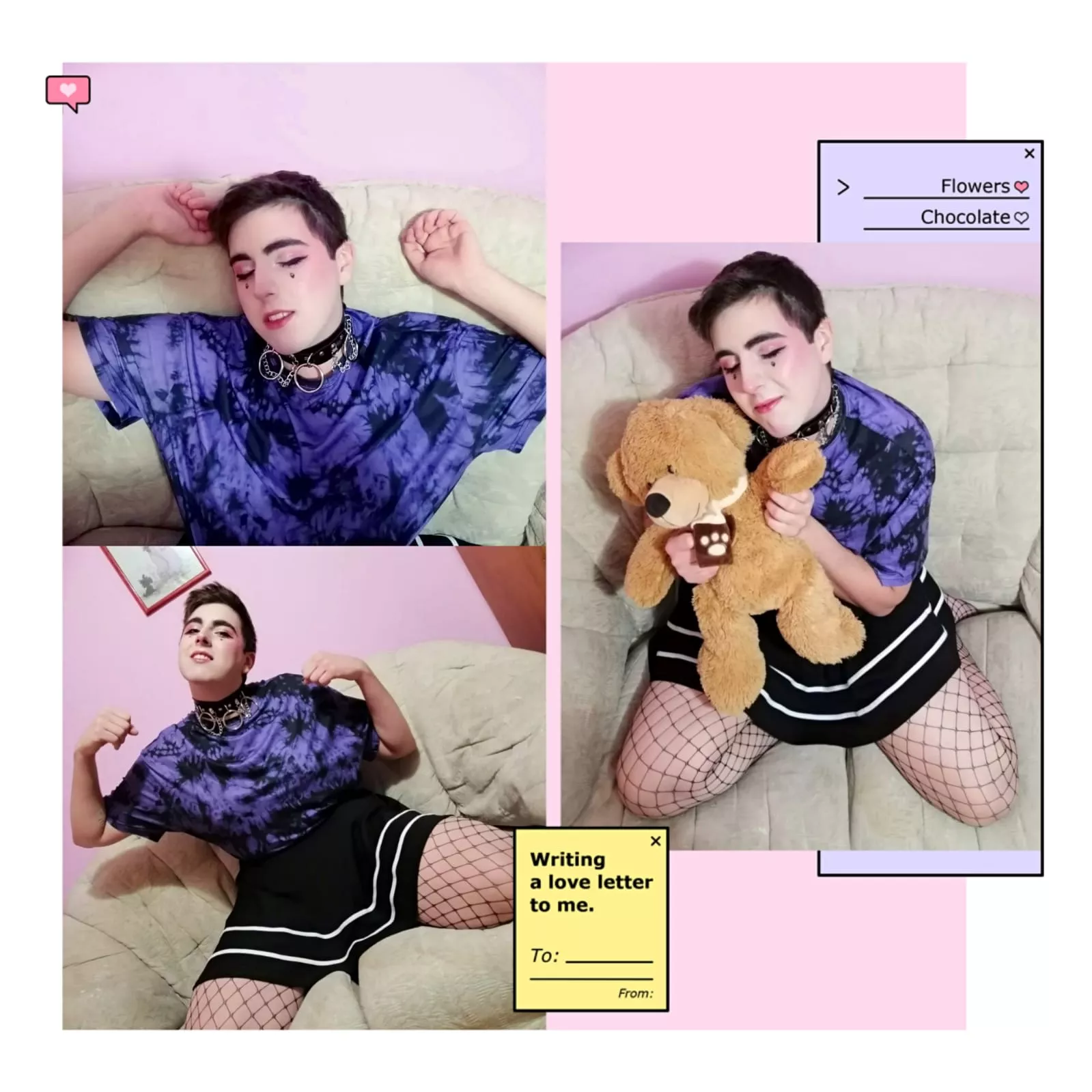 my gf did egirl makeup on me, what do you think? 🥺