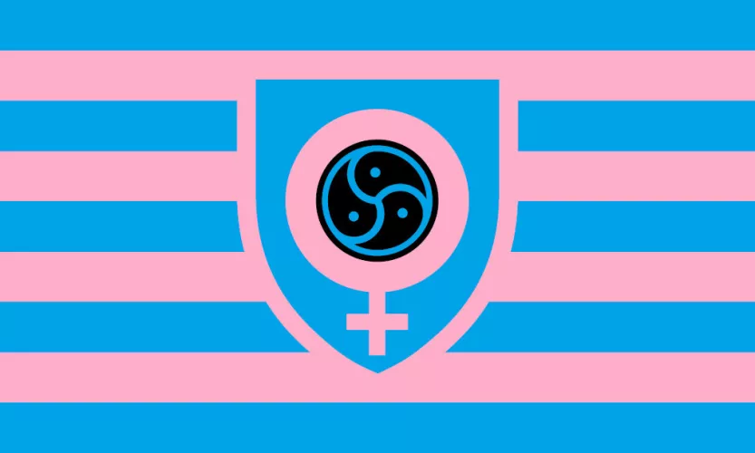 Sorry if this breaks any rules, but I found this flag that's supposed to represent femdom relationships, and I figured some of you might be ingerested.