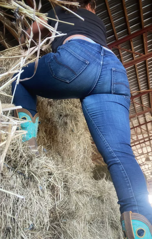 Who wants to come help a farm girl stock some hay in the barn?